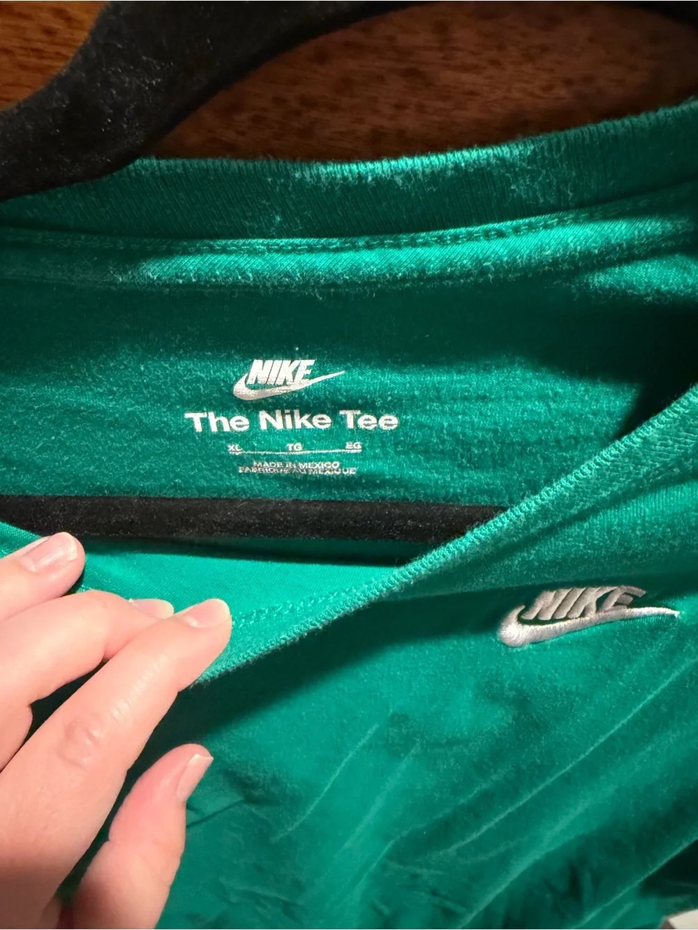 Nike Kids Short-Sleeve Tee in Teal with White Swoosh